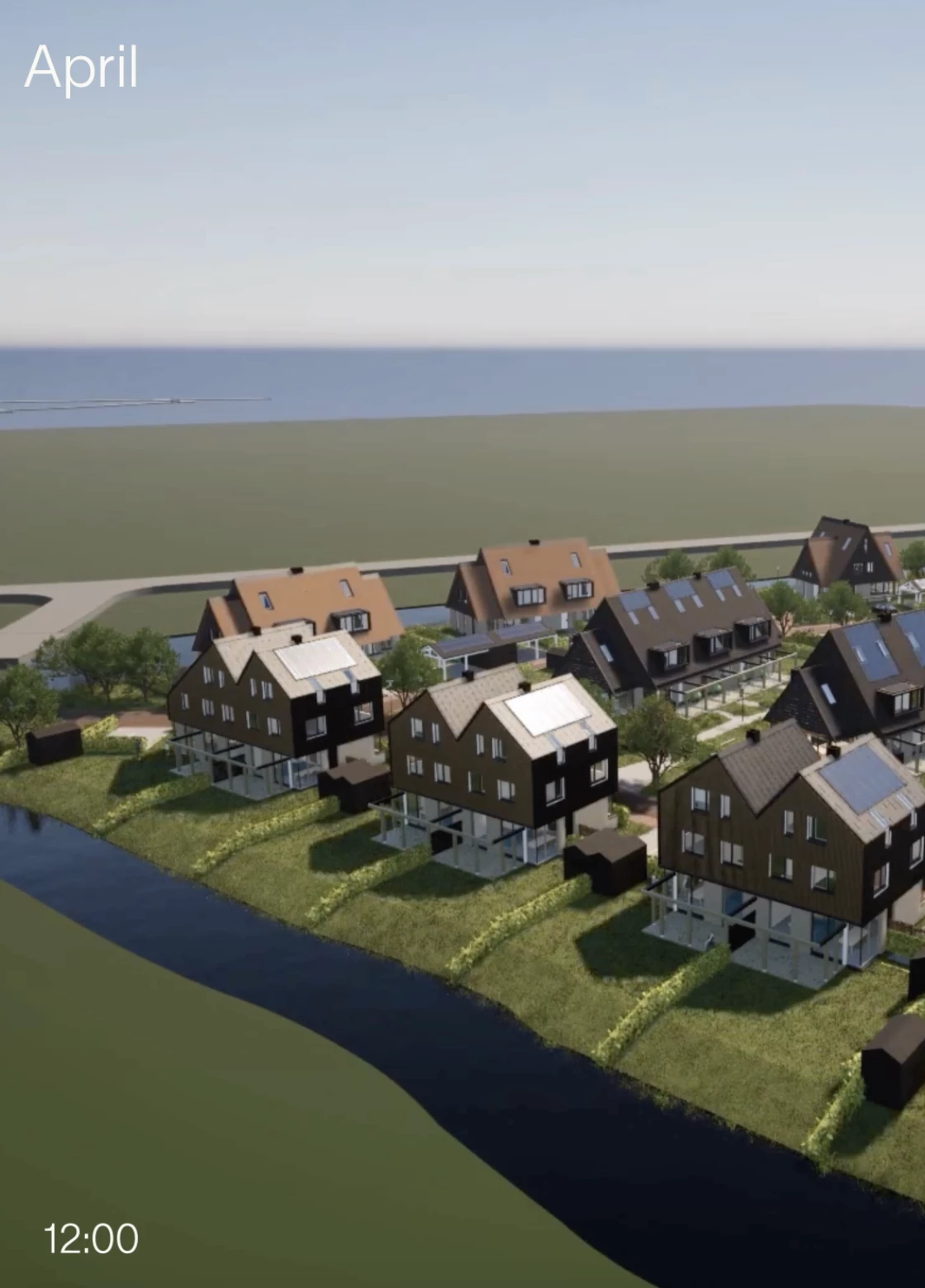 Uitzicht Aanblik zon april 1