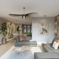 Waterjuffers Twee onder een kaphuizen interieur